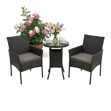 Комплект уличной мебели Relaxdays 10053339_46, 3 предмета, 2 места