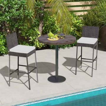 Outdoor Bar Stools, 2 pcs, 50.8 × 40.6 × 108 cm