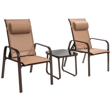 Outdoor bistro furniture set, 3 pieces