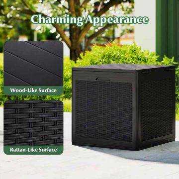 Outdoor storage box, 145 l, Brown, 56 × 56 × 60.5 cm