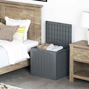 Outdoor storage box, 96 l, Grey, 56 × 50.5 × 41 cm