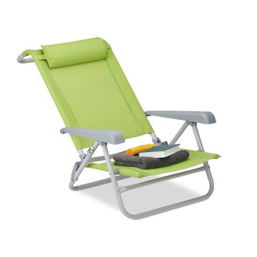 Уличный шезлонг Relaxdays 10026478_53, 8 положений, 58 × 76,5 × 80 см