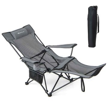 Outdoor chair, with removable footrest, 45.5–59 × 32.5 × 28–34.5 inches