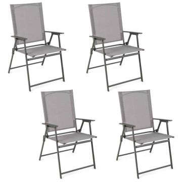 Outdoor chair, foldable, Gray, 61 × 96.5 × 58.4 cm