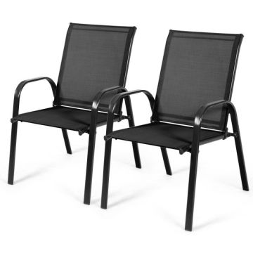 Outdoor chairs, 2 pcs, Beige/brown/grey/black, 72.39 × 55.88 × 90.17 cm