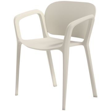 Välistoolid, 4 tk, Valge, 60 × 75 × 56 cm
