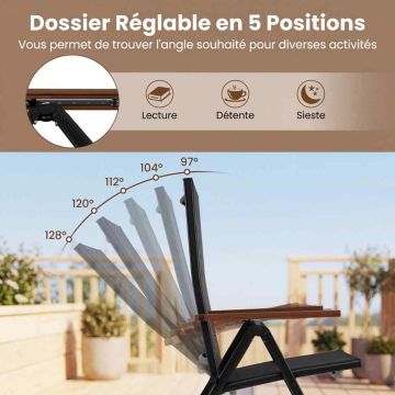 Set of 4 outdoor chairs, 71 × 58 × 100 cm