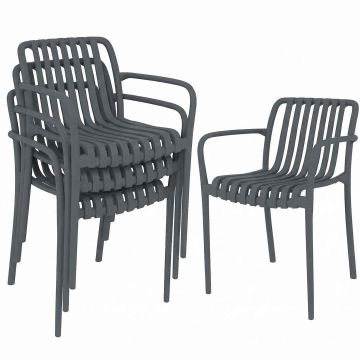 Välistoolide komplekt, 4 tk, Hall, 55 × 58,5 × 81,5 cm