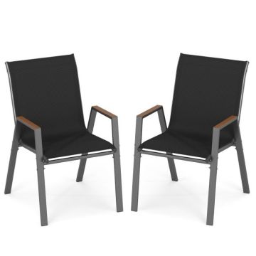 Outdoor chairs, 2 pcs, 56 × 88 × 66 cm