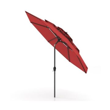 Outdoor umbrella, 3-tier, Ø 296 × 250 cm