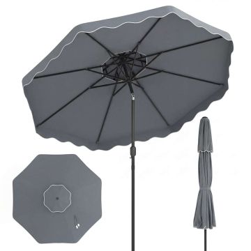 Outdoor umbrella, 8 ribs, Grey