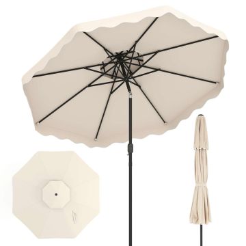 Outdoor Umbrella, 8 Ribs, Sand