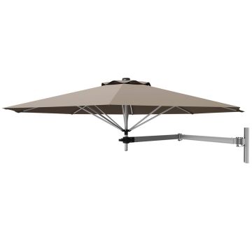 Outdoor umbrella, wall-mounted