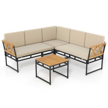 Outdoor sofa set, corner, Sand
