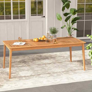 Outdoor table, 8 seats, 200.66 × 74.93 × 88.9 cm
