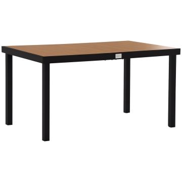 Õuelaud Outsunny 140x90x74cm., must/helepruun