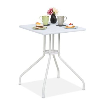 Садовый стол Relaxdays 10049576.0, для 4 человек, 62 × 73 × 62 см