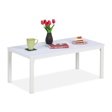 Välilaud Relaxdays 10049580_49, Valge, 98 × 39 × 48 cm