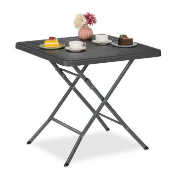 Õuelaud Relaxdays 10049591_111, kuni 4 inimesele, 78 × 74 × 78 cm