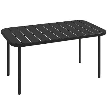 Õuekohvilaud, Must, 90 × 43 × 50 cm