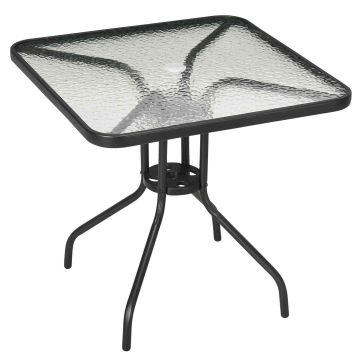 Õuelaud Outsunny 76x76x72cm., must