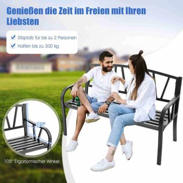 Outdoor bench, 2-seater, 127 × 86.36 × 55.88 cm