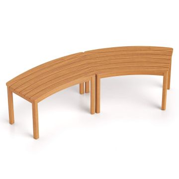 Outdoor bench, without backrest, 15 × 31 × 18 inches