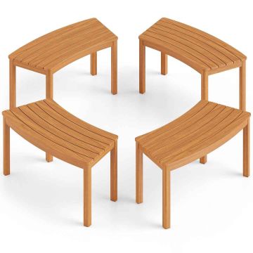 Outdoor bench, without backrest, 15 × 31 × 18 inches