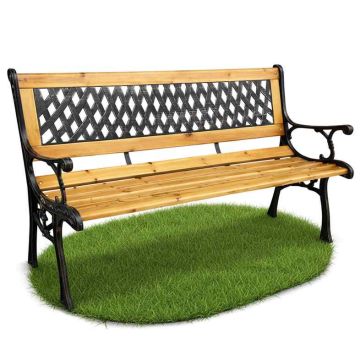Õuepink MIRT, pruun, 125 × 73 × 52 cm