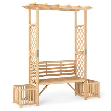 Outdoor bench-arbour, two-seater, 185 × 203 × 56 cm