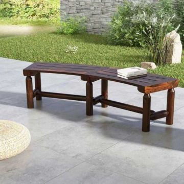 Outdoor bench, for 2 people, Brown, 139 × 36 × 41 cm