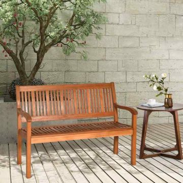 Outdoor bench, 2-seater, 126 × 91 × 63 cm
