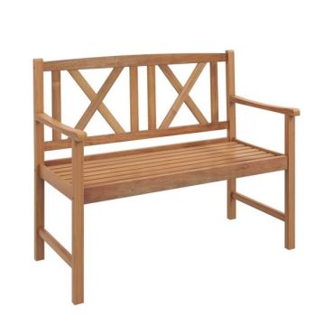 Outdoor bench, 2-seater, Brown, 120.7 × 86.4 × 55.9 cm