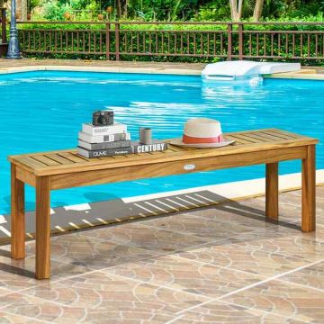 Outdoor bench, 3-seater, 132.08 × 34.29 × 44.45 cm