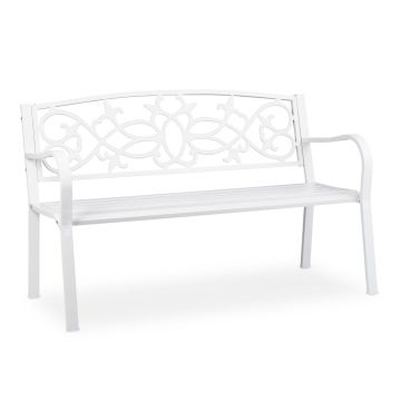 Садовая скамья Relaxdays 10036721.0, 2-местная, 124,5 × 78 × 58 см