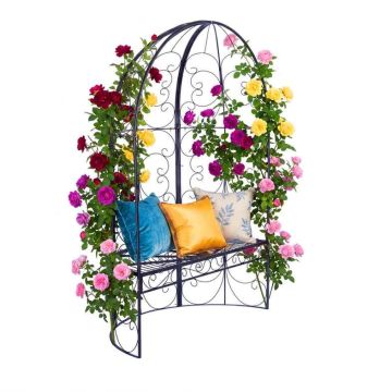Aiapingi kaar Relaxdays, 2 kohta, Must, 120 × 178 × 58 cm