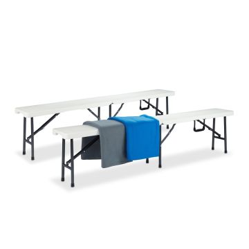 Välikorvpinkide komplekt Relaxdays, 2 tk, kokkupandavad, 181 × 42,5 × 25 cm