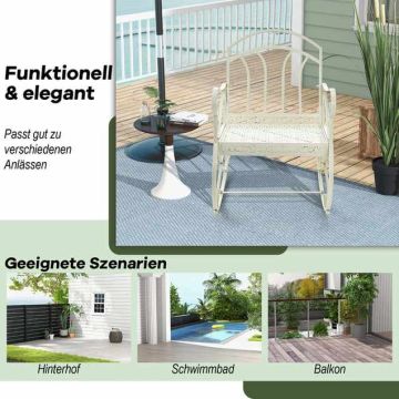 Outdoor rocking chair, White, 77 × 90 × 59.5 cm