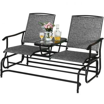 Outdoor rocking chair, two-seater, 145 × 96.5 × 71 cm