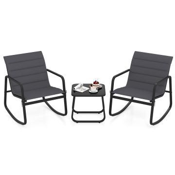 Outdoor swing bistro furniture set, 3 pieces
