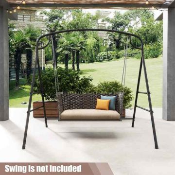 Outdoor swing frame, 2 hanging rings, 180.34 × 133.35 × 182.88 cm