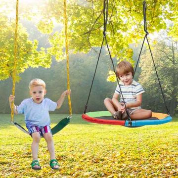 Outdoor swing set, 2-piece, 97.5 × 90–160 cm