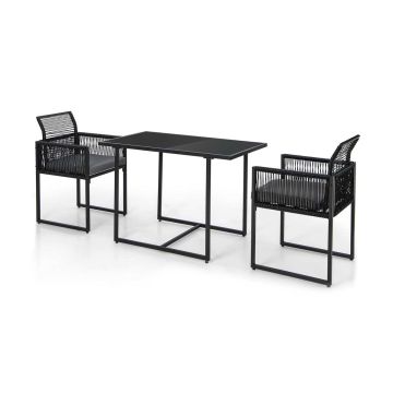 Outdoor dining set, 3 pieces