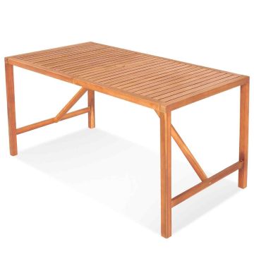 Outdoor dining table, with umbrella opening, 139 × 75 cm