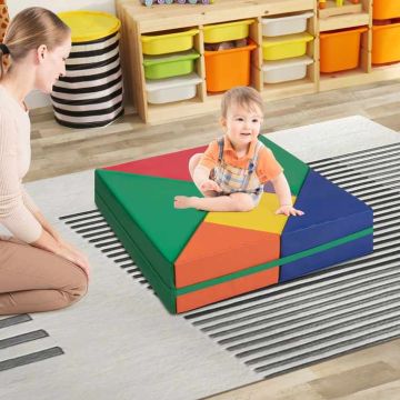 Educational foam building blocks set, 7 pieces, 80 × 80 × 20 cm