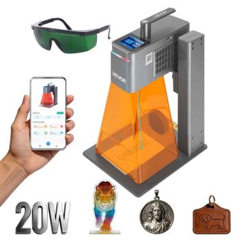 Lasergraveerija VEVOR Nano Duo, 20 W + 2 W, kaks laserit, 425 × 350 × 310 mm