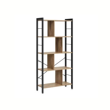 Riiul 29,1x74x154,5cm., helepruun/must