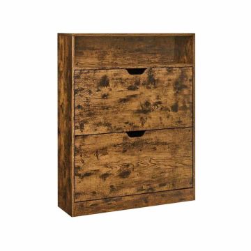 Тумба для обуви 24x80x102см., коричневая