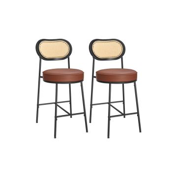 2 baaritooli komplekt 48.2x45.7x104.7cm, must/helepruun