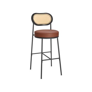 Комплект барных стульев 89x44,5x27,5см., черный/коричневый